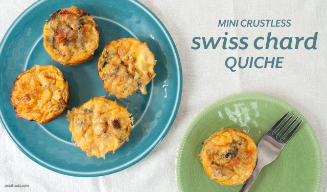 Mini Crustless Swiss Chard Quiche from small-eats.com