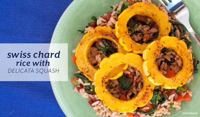 Swiss Chard Rice with Delicata Squash from small-eats.com