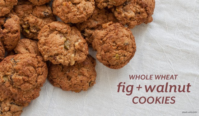 Whole Wheat Fig and Walnuts Cookies from small-eats.com