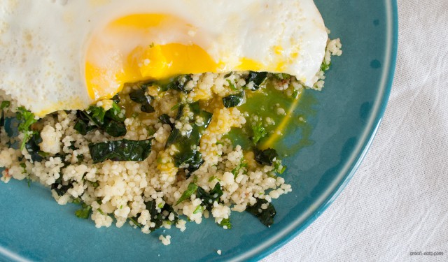 Kale & Herb Breakfast Couscous from small-eats.com