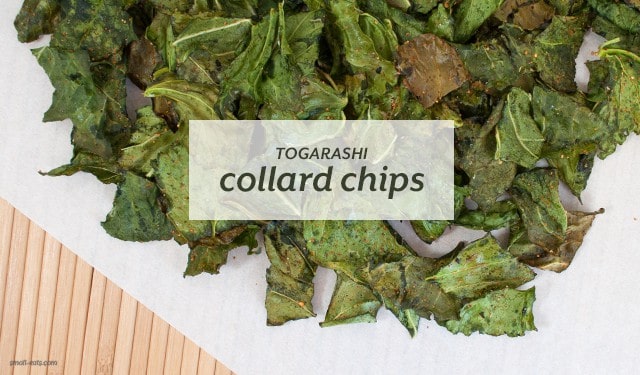 Togarashi Collard Chips from small-eats.com