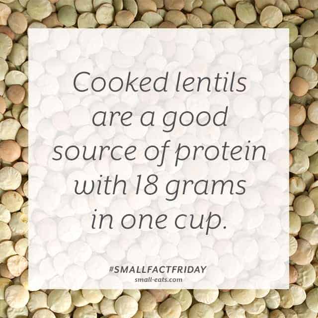 Small Fact Friday: Lentils and Protein from small-eats.com