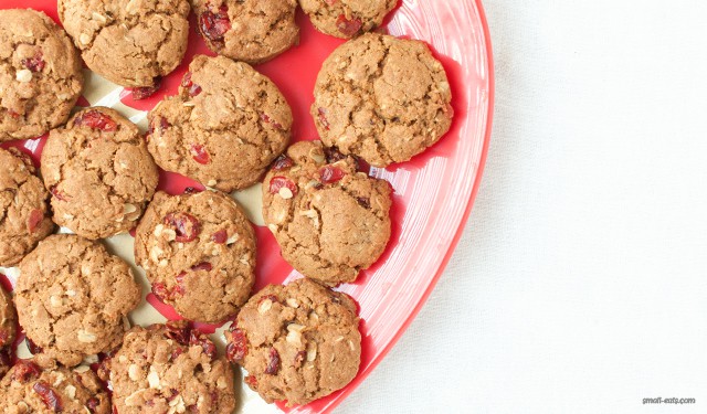 A wholesome and hearty oatmeal cookie with a touch of sweetness from dried cranberries.