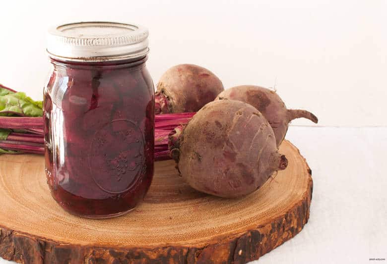 An easy pickled beet recipe that makes one for yourself and to gift to a friend. | Pickled Roasted Beets from small-eats.com