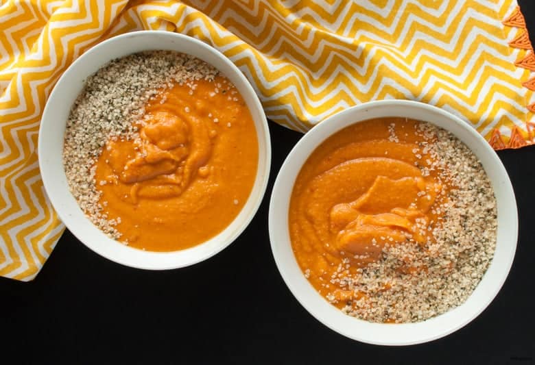 A sweet potato soup that's got a great balance of sweet and smoky with a touch of heat. | Smoky Sweet Potato White Bean Soup from small-eats.com 