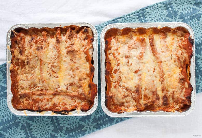 Help your future self out with hearty, freezer-friendly vegetarian enchiladas. | Vegetarian Freezer Enchiladas from small-eats.com