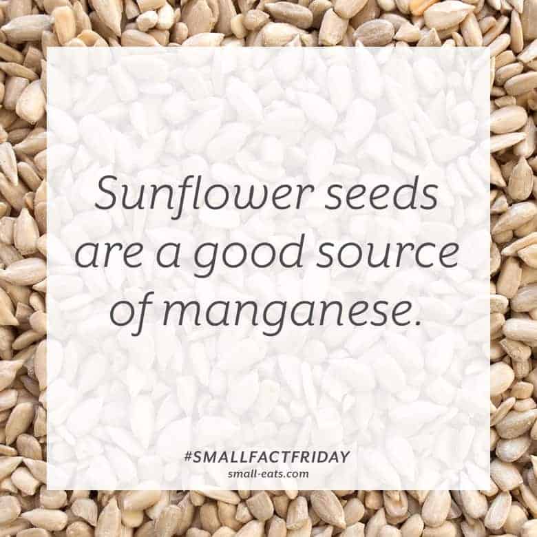 Sunflower seeds are a good source of manganese. #smallfactfriday