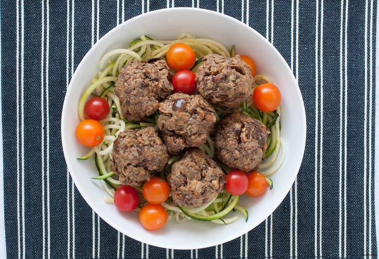 Beef up your meatball with roasted eggplant. | Paleo Eggplant Meatballs from small-eats.com