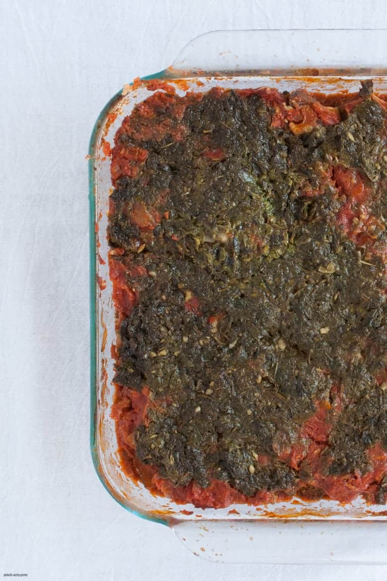 A hearty gluten and dairy free lasagna topped with a cheese-free pesto.  | Zucchini Lasagna with Cashew Ricotta from small-eats.com