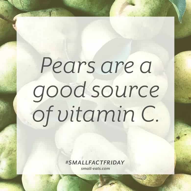 Pears are a good source of vitamin C. #smallfactfriday