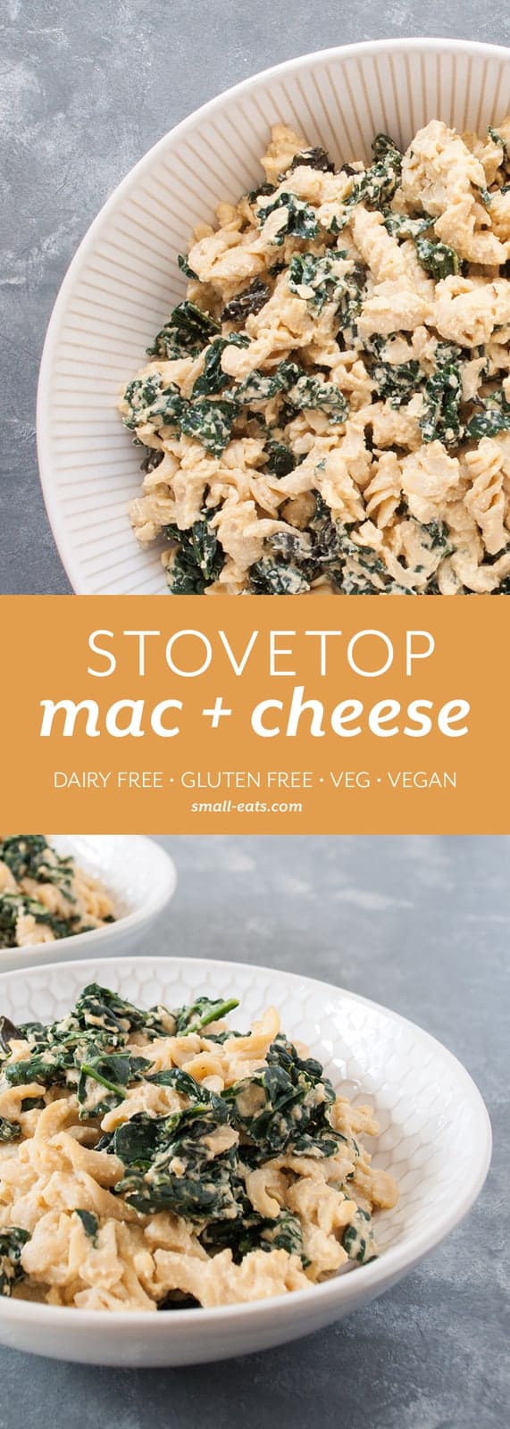 Enjoy mac and cheese again, no matter if you can’t eat dairy or gluten. | Stovetop Mac and Cheese (Gluten and Dairy Free) from small-eats.com