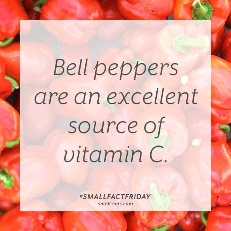 Bell peppers are an excellent source of vitamin C. #smallfactfriday