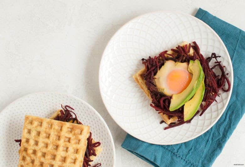 Start off your day with a fun, savory and gluten free breakfast that makes getting your veggies in easy. | Breakfast Egg Nest Sandwiches (Gluten Free) from small-eats.com