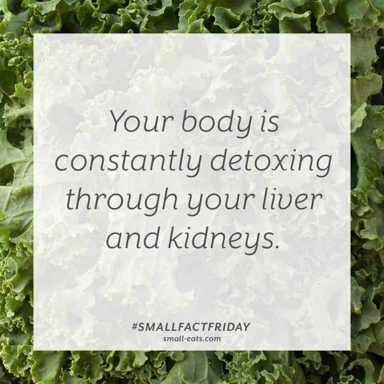 Your body is constantly detoxing through your liver and kidneys. #smallfactfriday