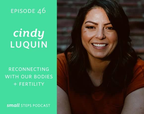 Small Steps Podcast #46: Reconnecting with Our Bodies and Fertility with Cindy Luquin from small-eats.com