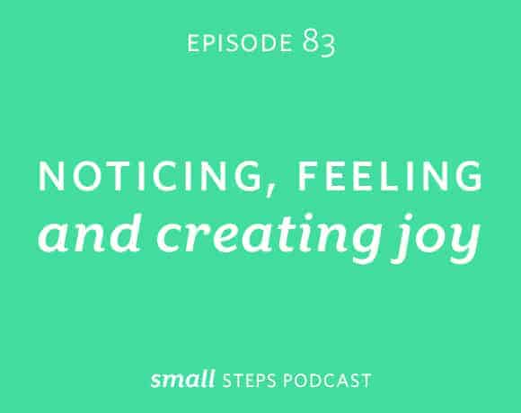 Small Steps Podcast #83: Noticing, Feeling and Creating Joy